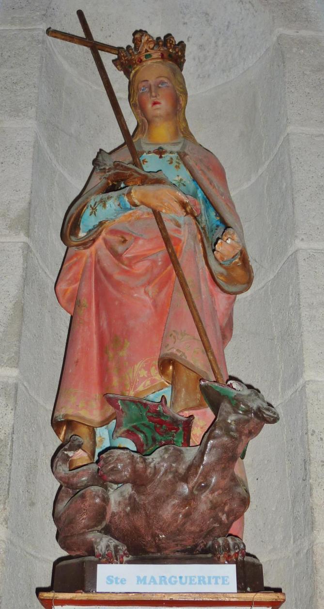 156 fouesnant eglise statue de sainte marguerite