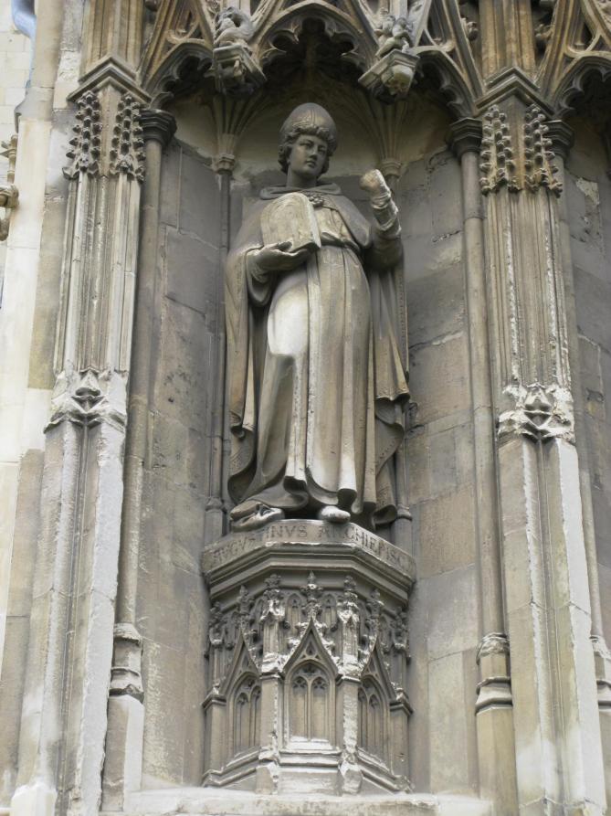 Augustine of canterbury sculpture on canterbury cathedral