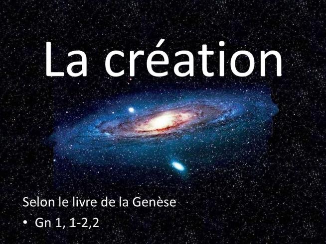 La creation selon le livre de la genese gn 1 1 2 2