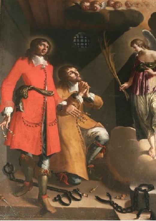 Saint crepin et saint crepinien recevant les palmes du martyre claudes aigues 1683 2