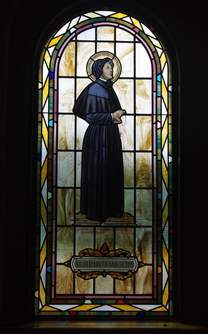 Saint paul catholic church westerville ohio stained glass arcade saint elizabeth ann seton 11