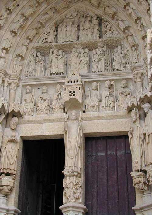 Statue de saint firmin porche de la cathedrale notre dame d amiens 1