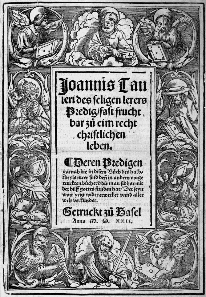 Tauler predig 1522 titel von holbein